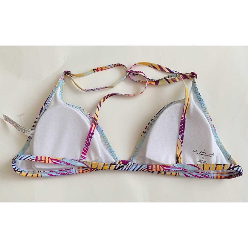 Uo Out From Under Printed Triangle Racerback Bikin - image 4